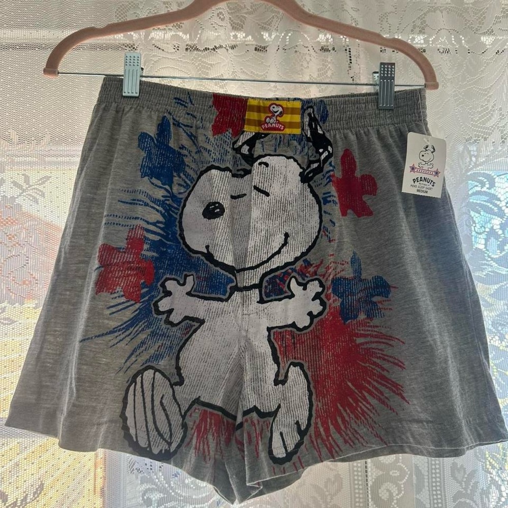 Peanuts Gray boxer Shorts with Snoopy Print